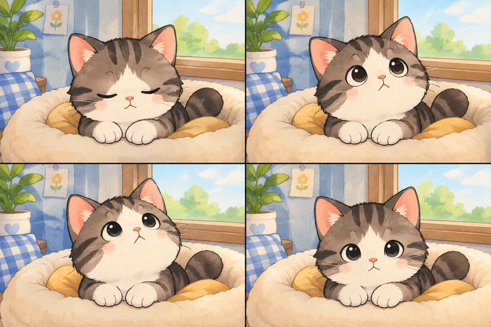 插画里的角色苏醒的分镜预览