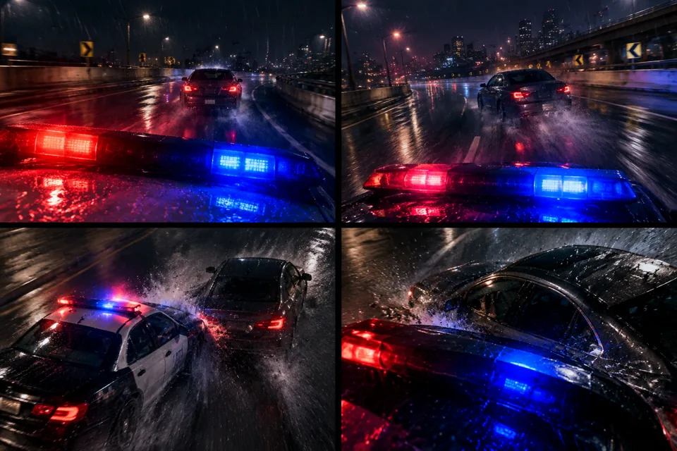 PIT 追车雨夜电影感的分镜预览