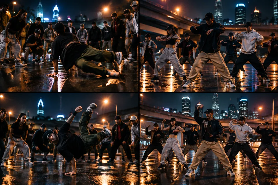 夜街舞 battle 15s（多分镜）的分镜预览