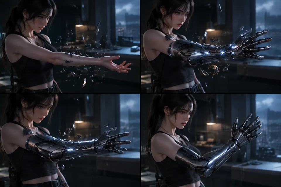 VFX 金属手臂磁吸(V2V 极简)的分镜预览