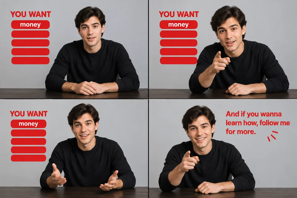 Wants vs Needs：红绿双柱信息图励志口播的分镜预览
